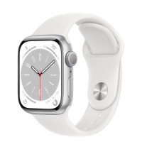 Apple Watch Series 8 41mm Silver Aluminum Case with Sport Band White (S/M, 130–180mm) Apple Watch Series 8 41mm Silver Aluminum Case with Sport Band White (S/M, 130–180mm)