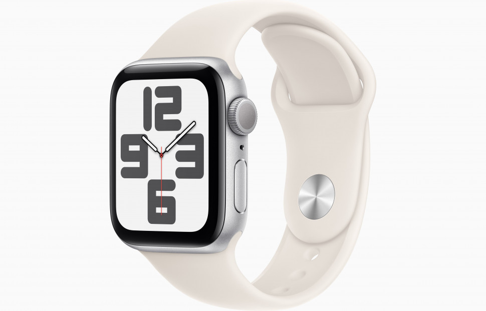 Apple Watch SE (2nd Gen) GPS 40mm Silver with Sport Band Starlight (M/L,150-200 mm)   