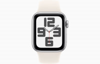 Apple Watch SE (2nd Gen) GPS 40mm Silver with Sport Band Starlight (M/L,150-200 mm)   