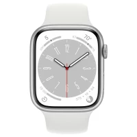 Apple Watch Series 8 41mm Silver Aluminum Case with Sport Band White (M/L, 150–200mm) 