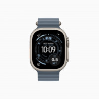 Apple Watch Ultra 3 49mm Natural Titanium Case with Anchor Blue Ocean Band