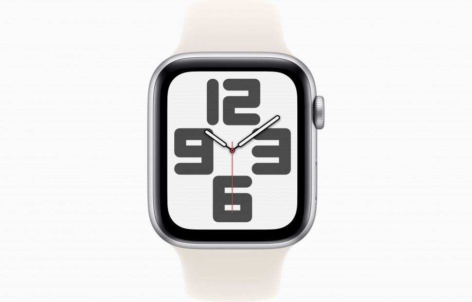 Apple Watch SE (2nd Gen) GPS 44mm Silver with Sport Band Starlight (M/L,150-200 mm)    