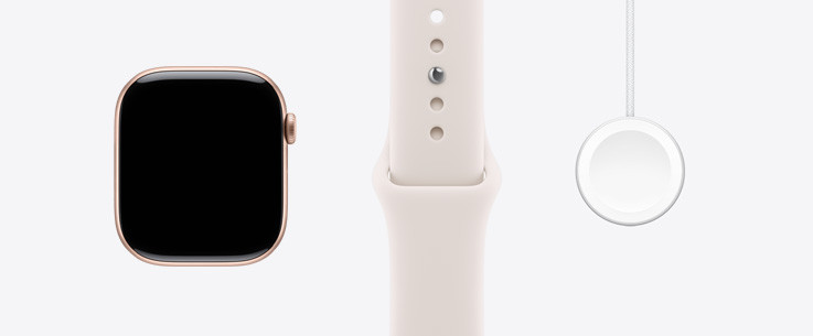 Apple Watch Series 11 46mm Rose Gold Aluminum Case with Sport Band Light Blush (M/L, 150-200mm)