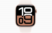Apple Watch Series 10 46mm Rose Gold Aluminum Case with Sport Band Light Blush (M/L, 150-200mm)   