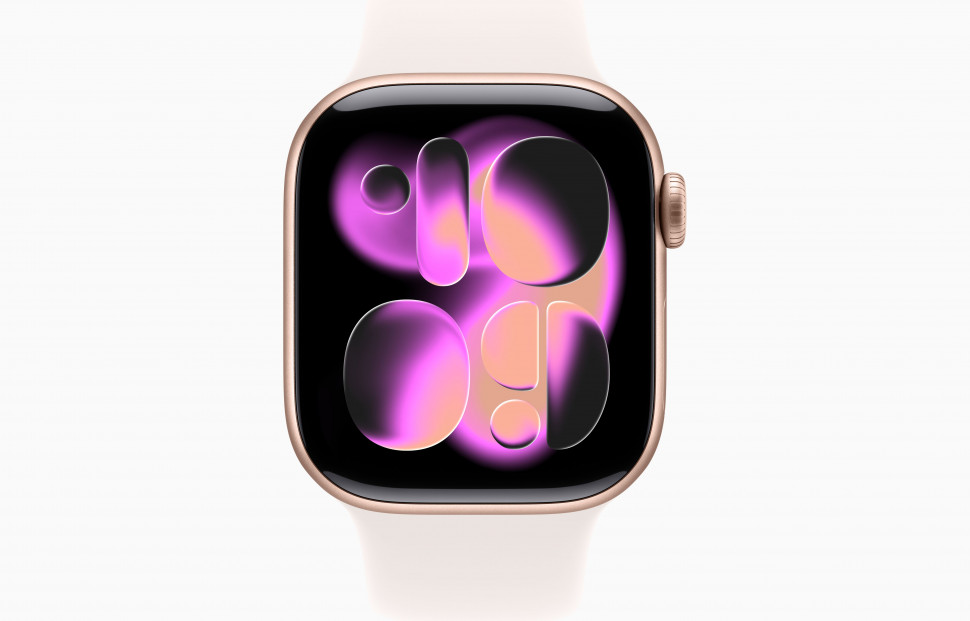 Apple Watch Series 11 42mm Rose Gold Aluminum Case with Sport Band Light Blush (M/L, 150-200mm)
