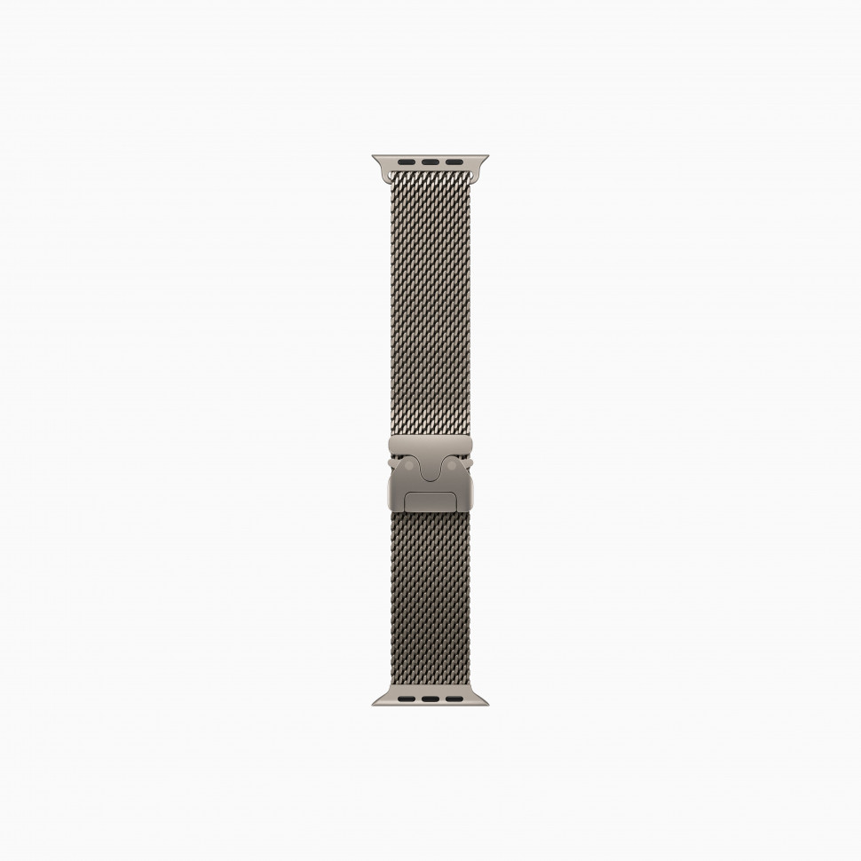 Apple Watch Ultra 3 49mm Natural Titanium Case with Natural Titanium Milanese Loop (Medium 155–185mm)
