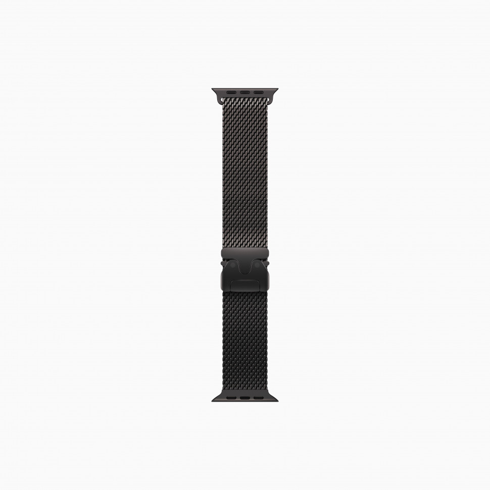 Apple Watch Ultra 3 49mm Black Titanium Case with Black Titanium Milanese Loop (Large 180–210mm)