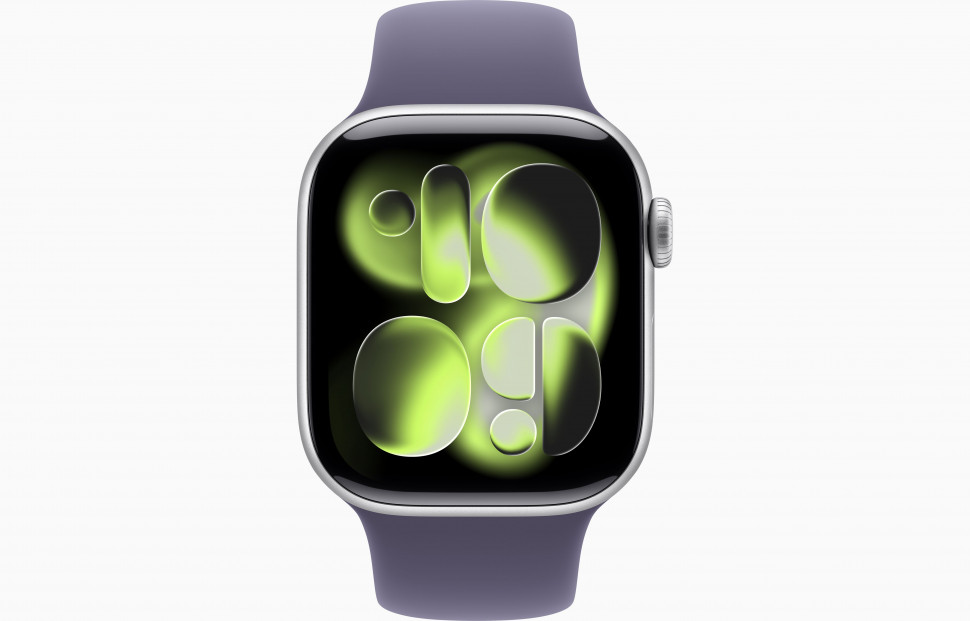 Apple Watch Series 11 42mm Silver Aluminum Case with Sport Band Purple Fog (M/L, 150-200mm)