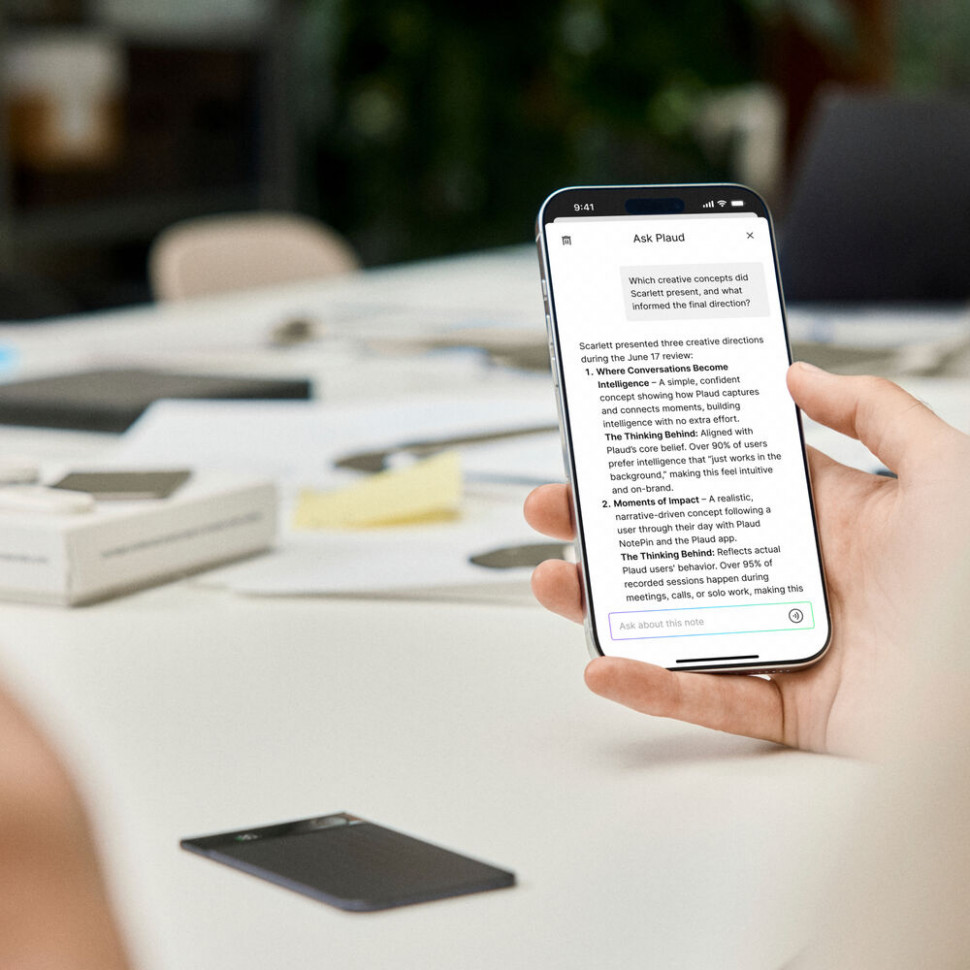 Plaud Note Pro — AI-ассистент для записей | Silver (серебристый)