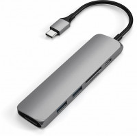 USB-концентратор Satechi Slim Multi-Port V2 Серый космос USB-концентратор Satechi Slim Multi-Port V2 Серый космос