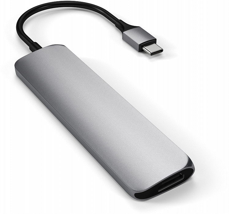 USB-концентратор Satechi Slim Multi-Port V2 Серый космос