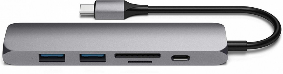 USB-концентратор Satechi Slim Multi-Port V2 Серый космос