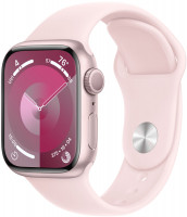 Apple Watch Series 9 45mm Pink Aluminum Case with Sport Band Light Pink (S/M, 130–180mm)