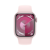 Apple Watch Series 9 45mm Pink Aluminum Case with Sport Band Light Pink (S/M, 130–180mm)