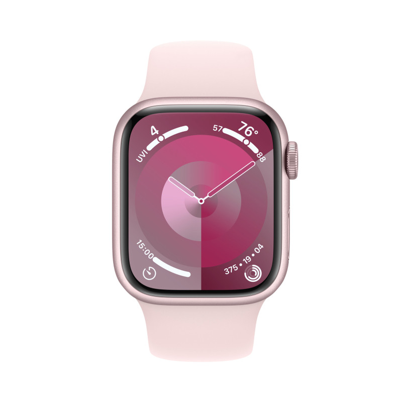 Apple Watch Series 9 45mm Pink Aluminum Case with Sport Band Light Pink (S/M, 130–180mm)