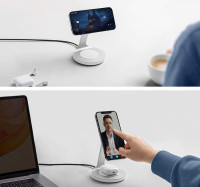 Беспроводное зарядное устройство Anker PowerWave Magnetic 2-in-1 Stand