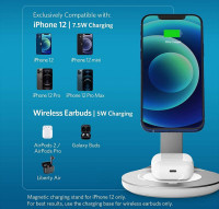 Беспроводное зарядное устройство Anker PowerWave Magnetic 2-in-1 Stand