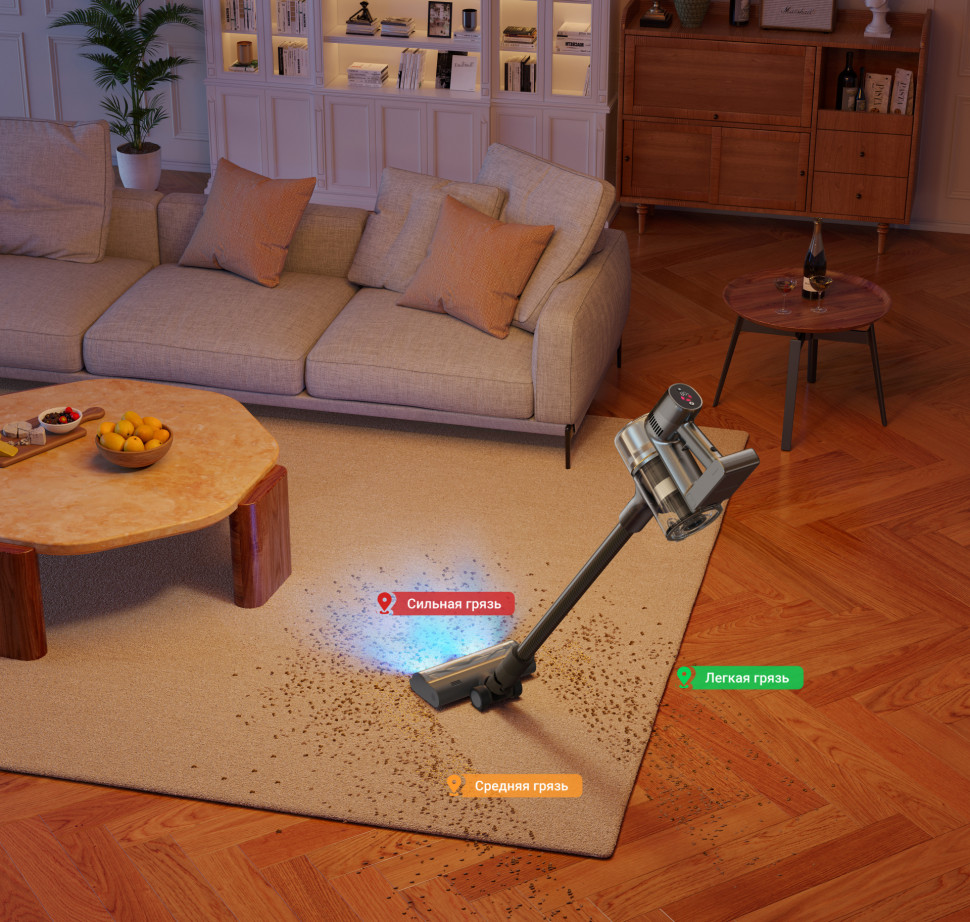 ​Беспроводной пылесос Dreame Cordless Stick Vacuum R20 Grey (RU)