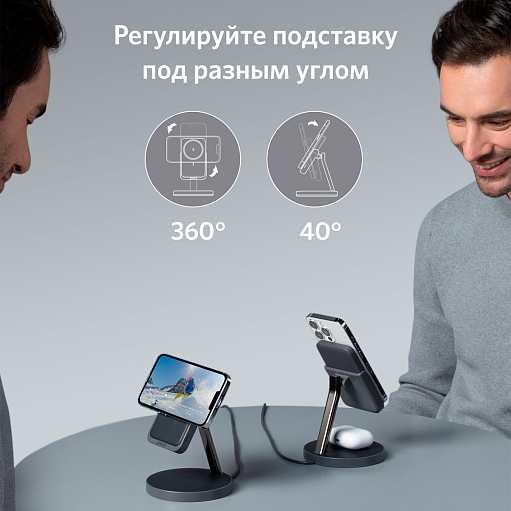 Беспроводное зарядное устройство Anker 633 PowerWave и аккумулятор MagGo
