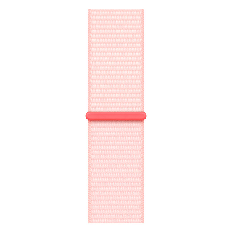 Apple Watch Series 9 41mm Pink Aluminum Case with Textile Sport Loop Light Pink
