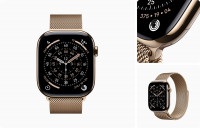 Apple Watch Series 11 46mm Gold Titanium Case with Milanese Loop Gold (M/L, 150-200mm)