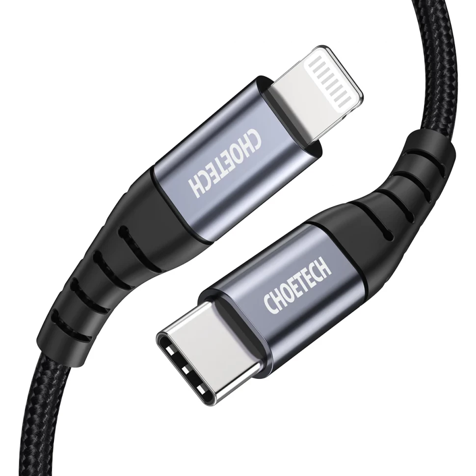 Кабель Choetech Nylon Braided USB-C to Lightning (1,2 м)