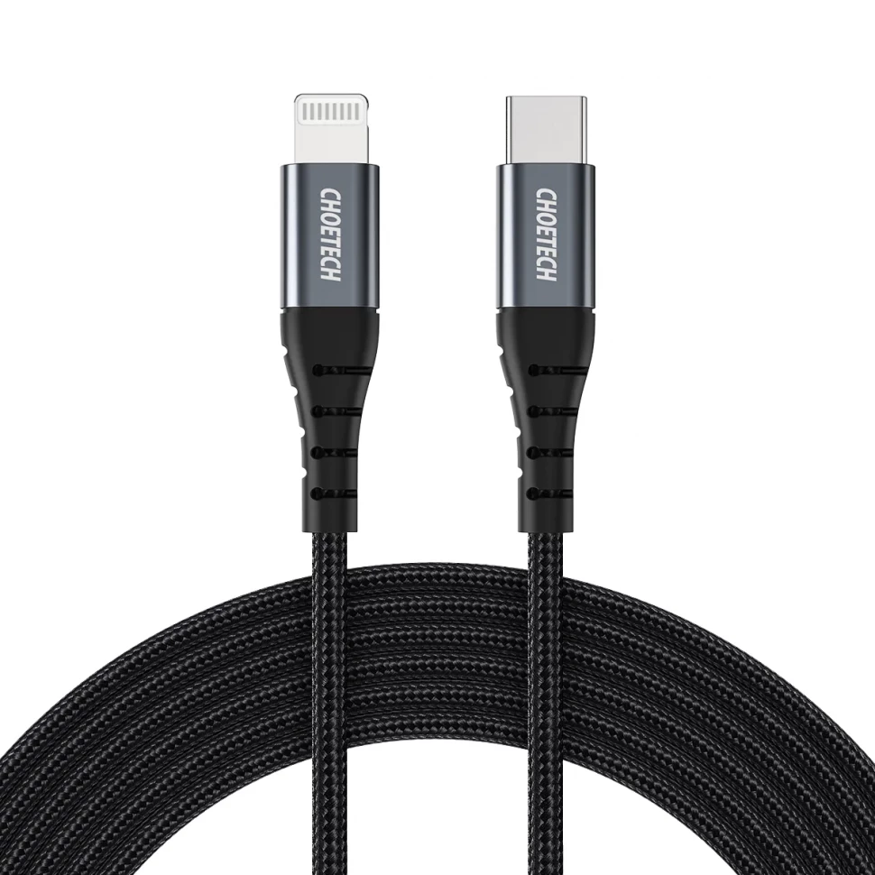 Кабель Choetech Nylon Braided USB-C to Lightning (1,2 м)