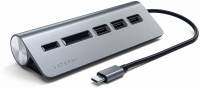 USB-концентратор Satechi Aluminum USB 3.0 Hub & Card Reader Серый космос USB-концентратор Satechi Aluminum USB 3.0 Hub & Card Reader Серый космос