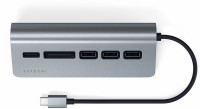 USB-концентратор Satechi Aluminum USB 3.0 Hub & Card Reader Серый космос USB-концентратор Satechi Aluminum USB 3.0 Hub & Card Reader Серый космос