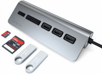 USB-концентратор Satechi Aluminum USB 3.0 Hub & Card Reader Серый космос USB-концентратор Satechi Aluminum USB 3.0 Hub & Card Reader Серый космос