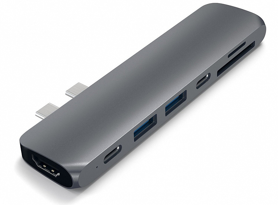 USB-хаб Satechi Aluminum Type-C Pro Hub Adapter для MacBook Pro 13”/15” Серый космос