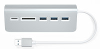USB-хаб Satechi Aluminum USB 3.0 Hub & Card Reader Серебристый
