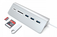 USB-хаб Satechi Aluminum USB 3.0 Hub & Card Reader Серебристый